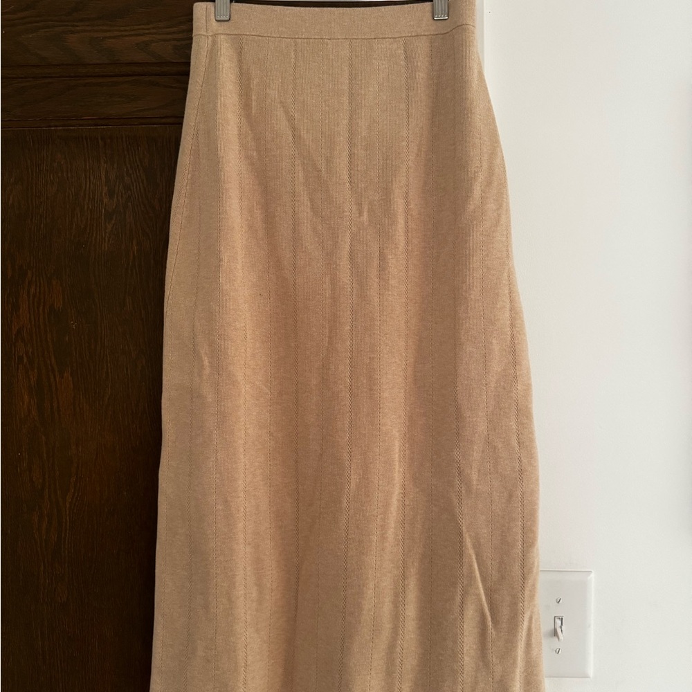 Sezane Cream Midi Skirt in size Small - Picture 6 of 11